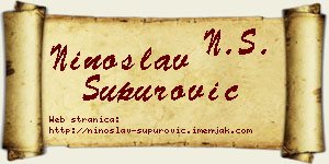 Ninoslav Supurović vizit kartica